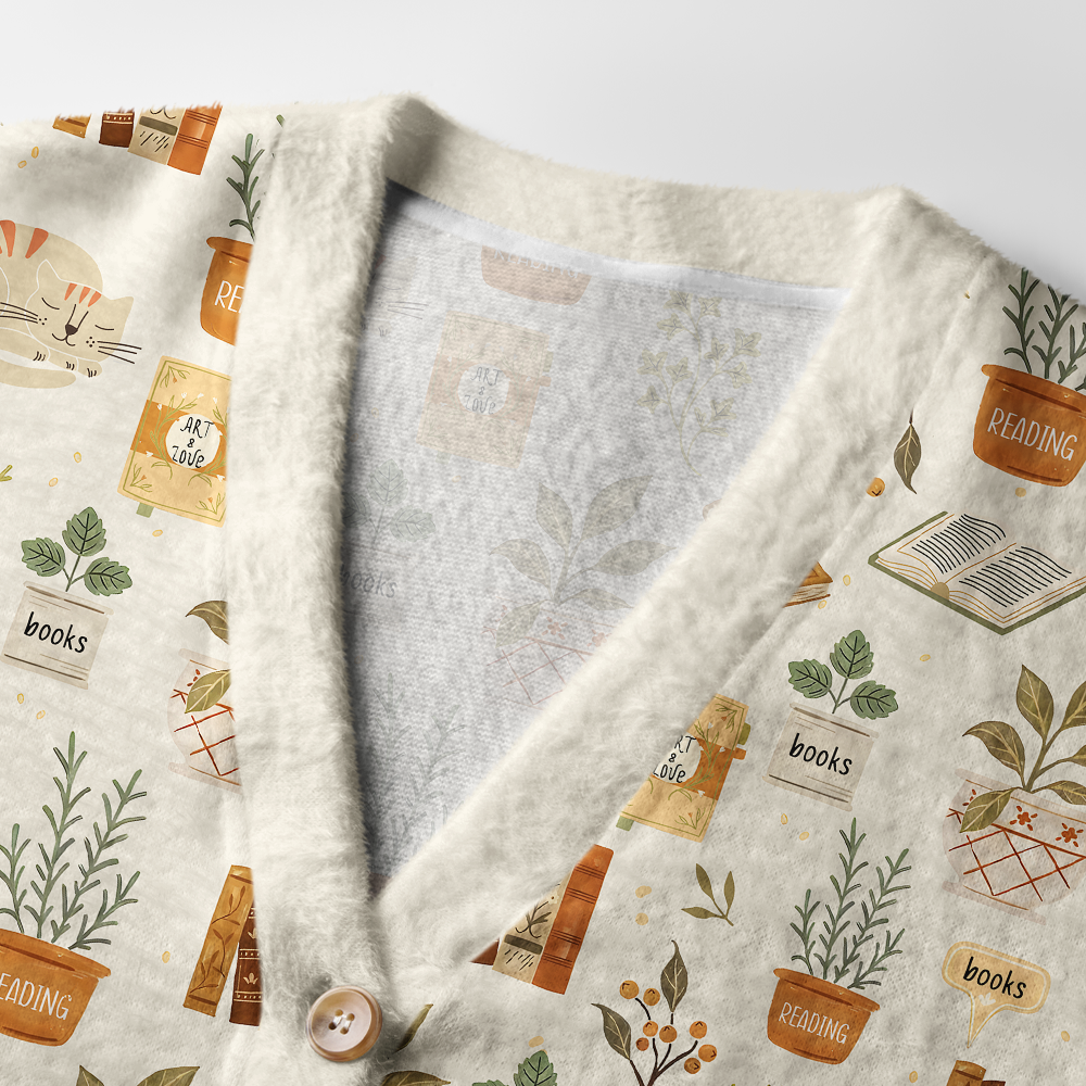 Pagewings Bookish Vibe Light Knit Unisex Cardigan Sweaters