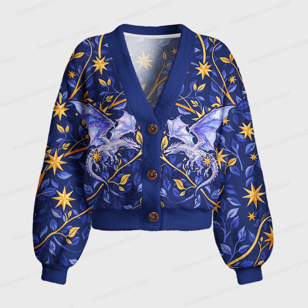 Pagewings Fantasy Bookish Women's Cardigan Sweater