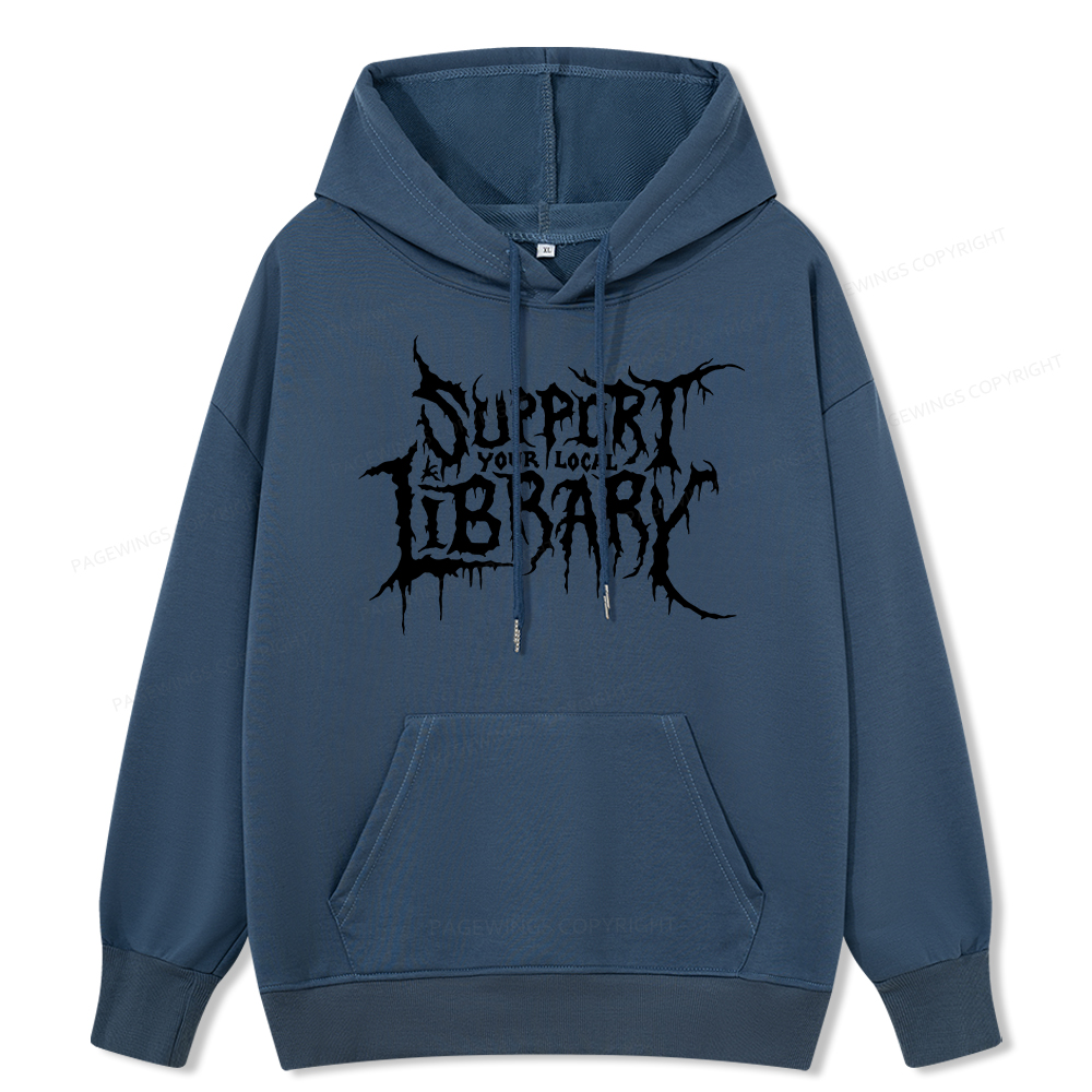 Pagewings Support Your Local Library Unisex Classic Hoodie