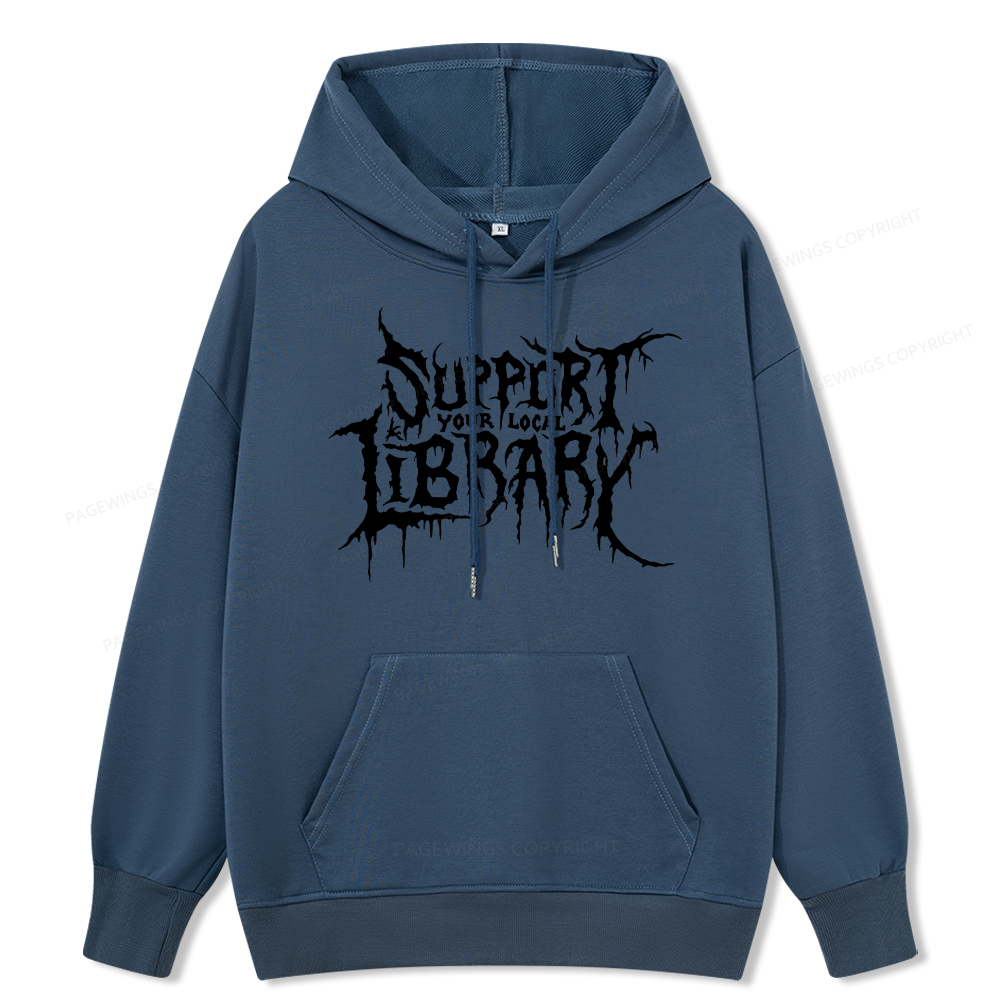 Pagewings Support Your Local Library Unisex Classic Hoodie