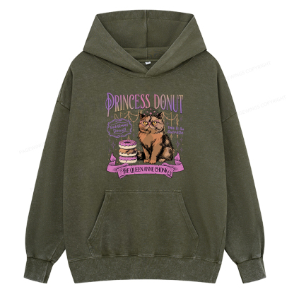 Pagewings Princess Donut Unisex Washed Hoodie