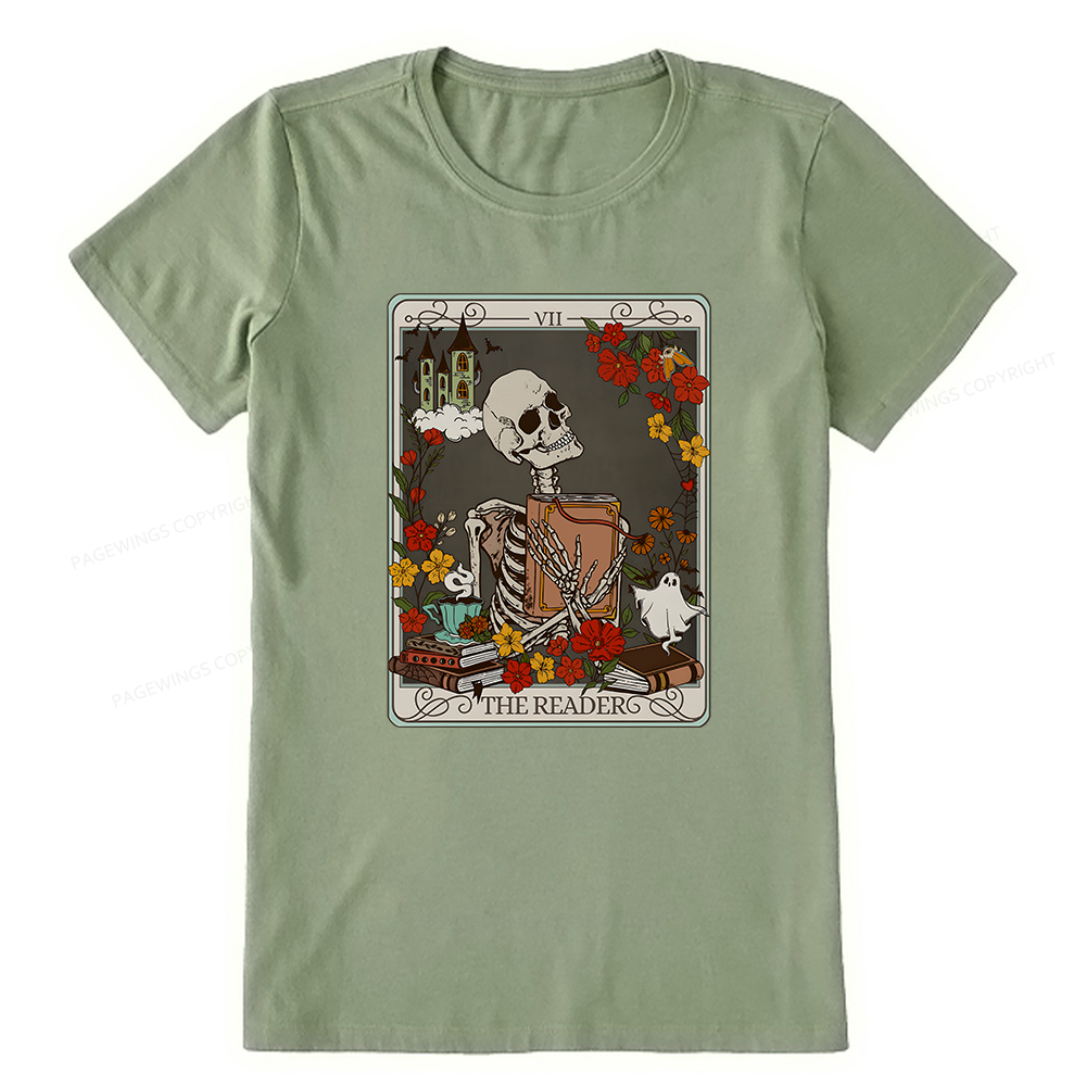 Pagewings The Reader Tarot Card TShirt, Bookish Shirt Unisex Classic T-shirt