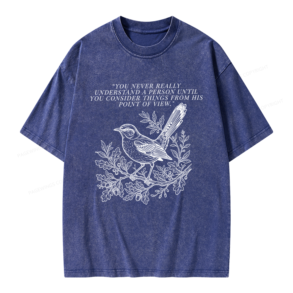 Pagewings Book Quote Unisex Washed T-shirt