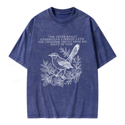 Pagewings Book Quote Unisex Washed T-shirt