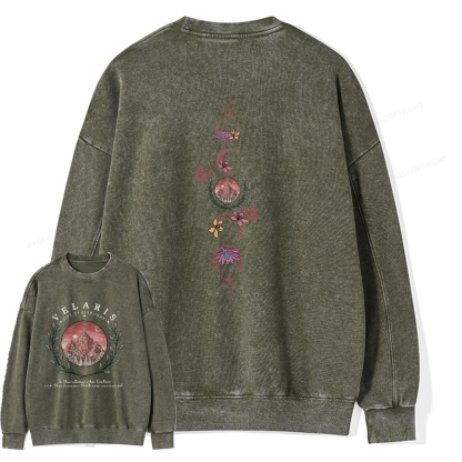 Pagewings Velaris City Of Starlight Unisex Washed Sweatshirt