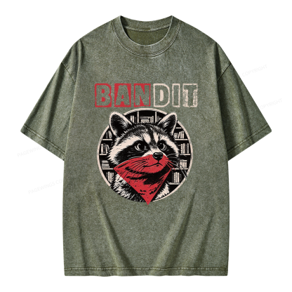 Pagewings Book Bandit Unisex Washed T-shirt