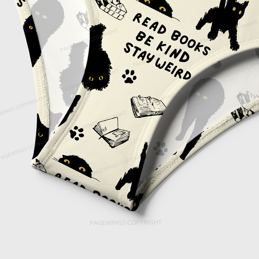 Pagewings Read Books Be Kind Stay Weird One-Piece Swimsuit 