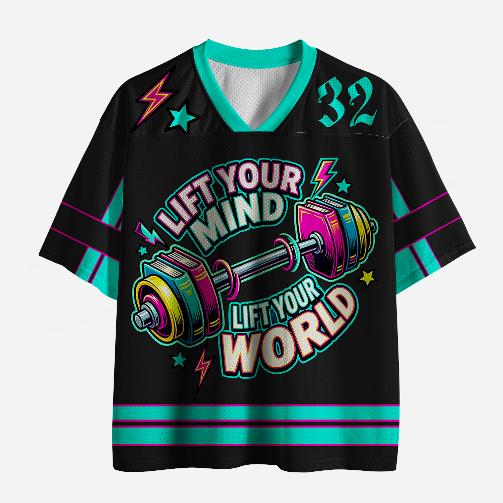 Pagewings Lift Your Mind Lift Your World Unisex Mesh Jersey