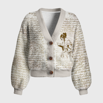 Pagewings Bookish Vibe Women's Cardigan Sweater
