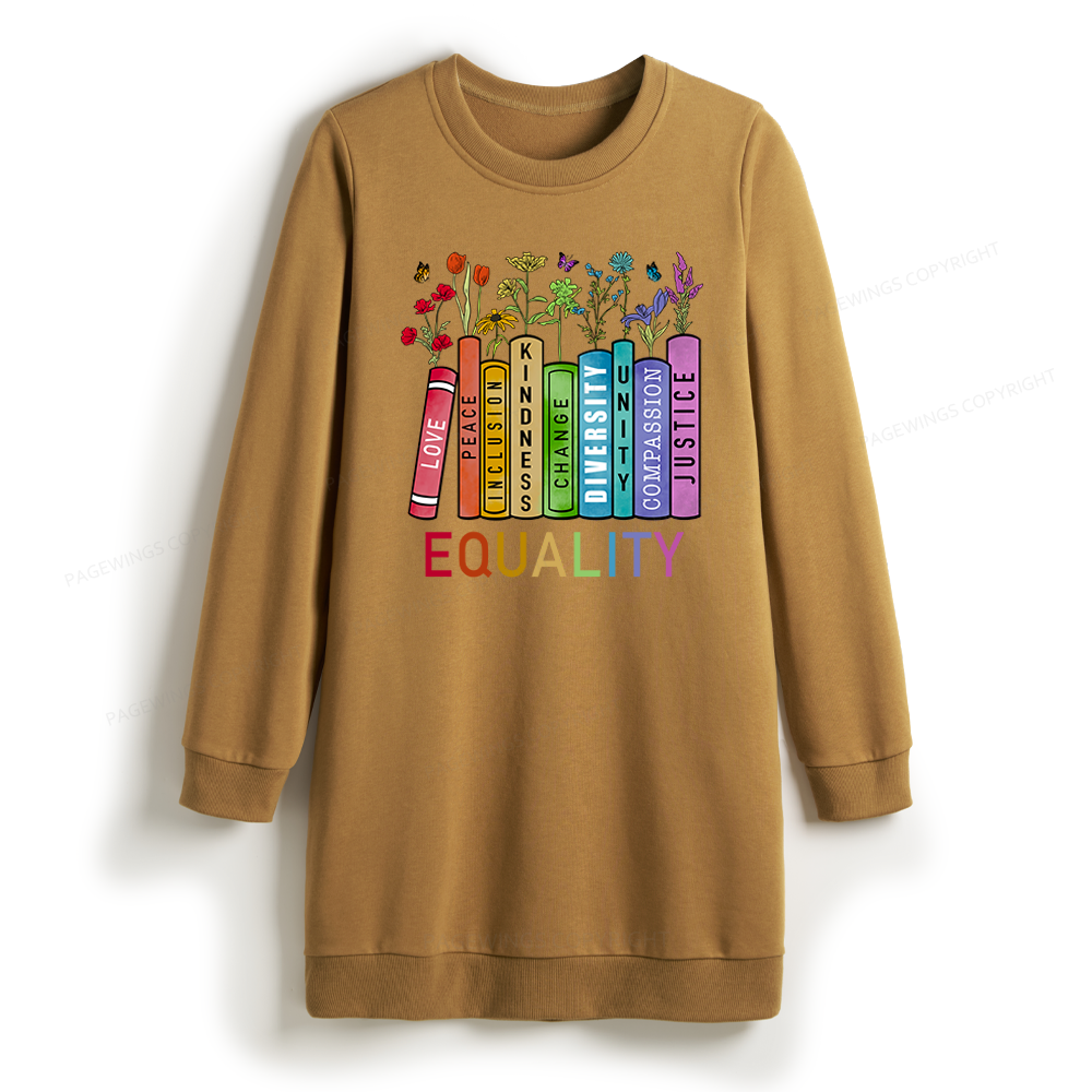 Pagewings Equal Rights Sweatshirt Dress