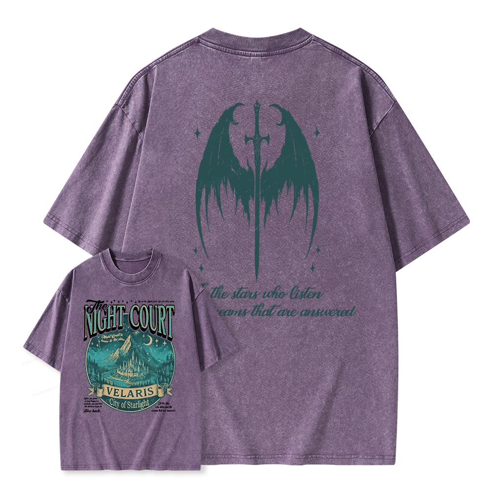 Pagewings Vintage Fantasy Unisex Washed T-shirt
