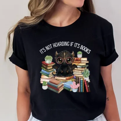 Pagewings Not Hoarding Books Cute Dragon Reading Unisex Classic T-shirt