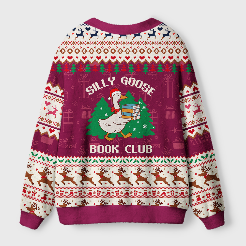 Pagewings Silly Goose Book Club Light Knit Unisex Cardigan Sweaters