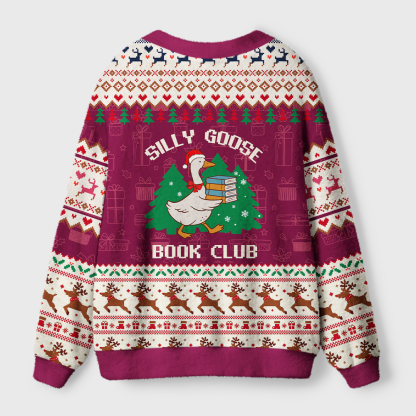 Pagewings Silly Goose Book Club Light Knit Unisex Cardigan Sweaters