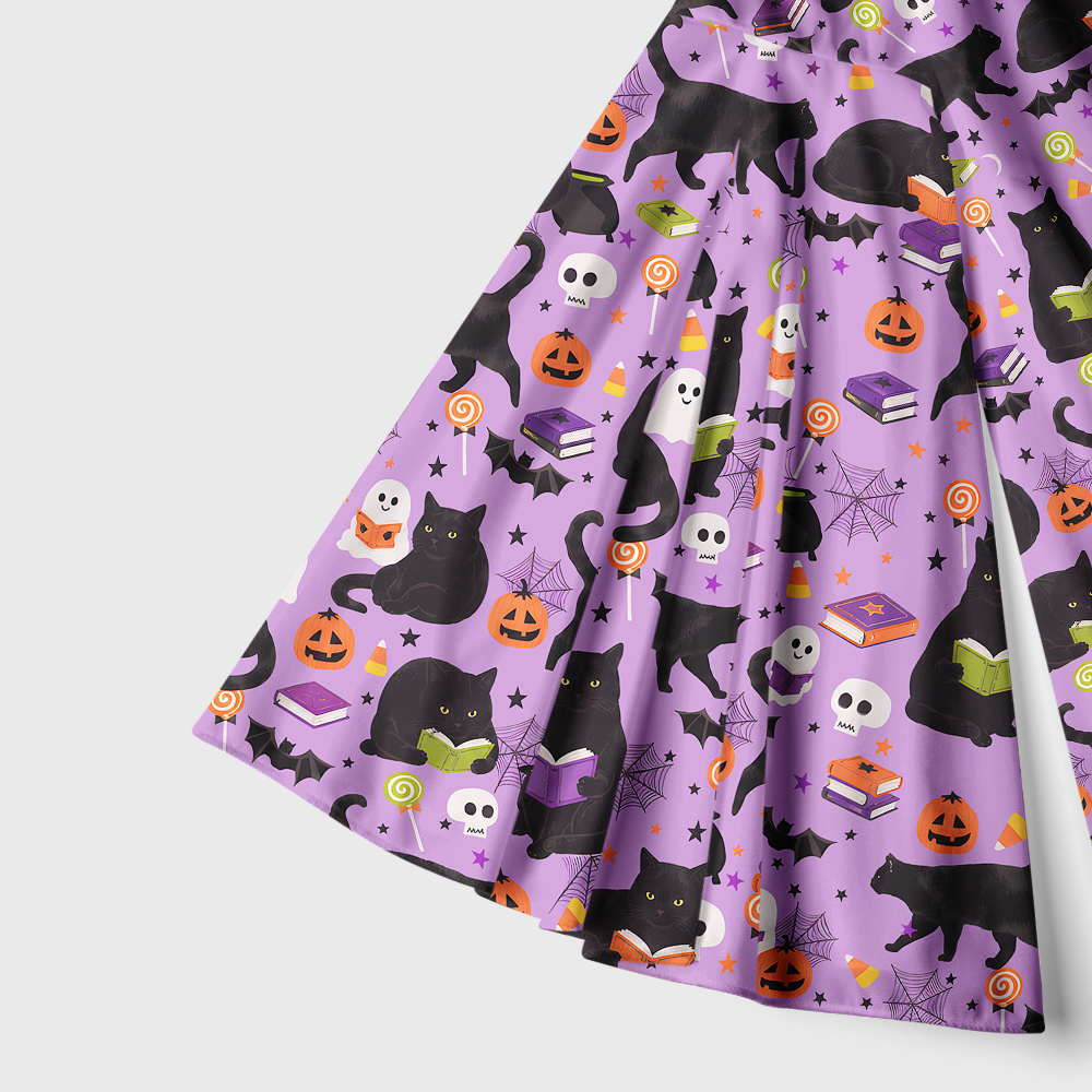 Pagewings Halloween Bookish Bell Sleeve Dress