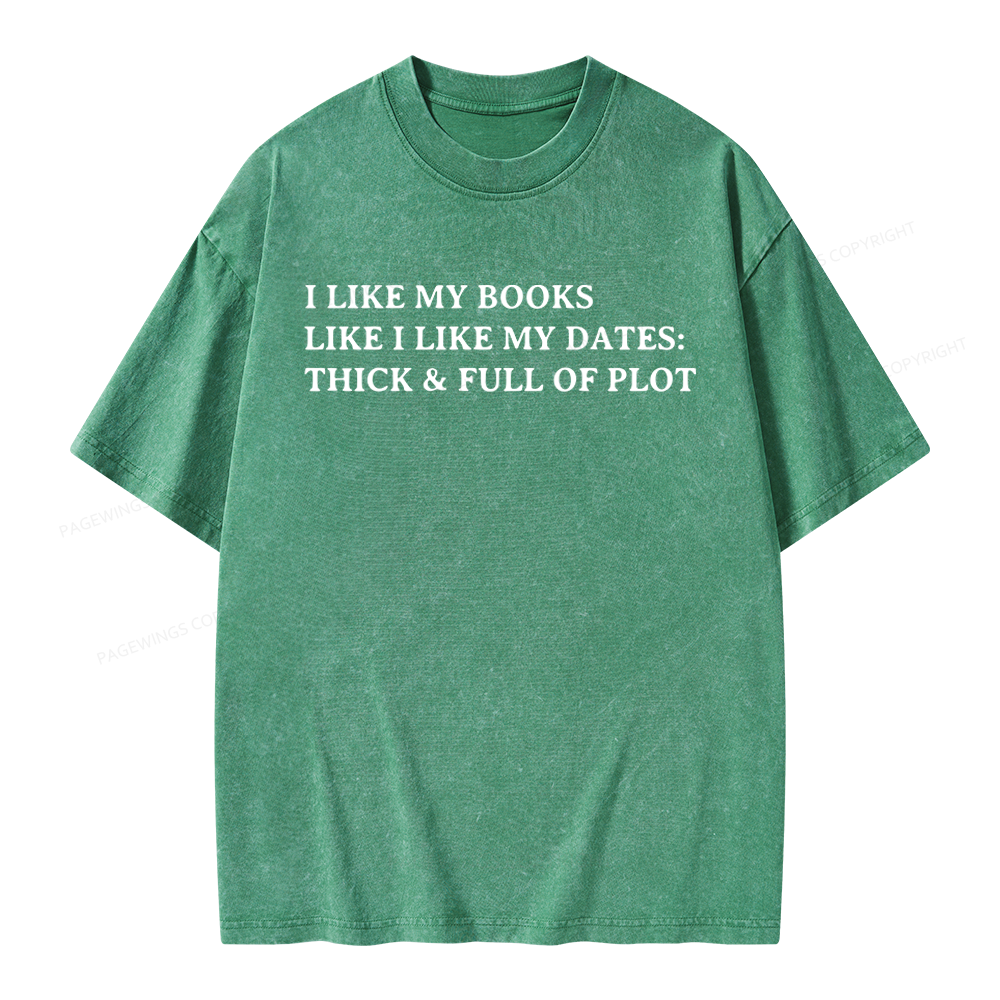 Pagewings I Like My Books Unisex Washed T-shirt