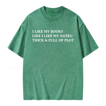 Pagewings I Like My Books Unisex Washed T-shirt