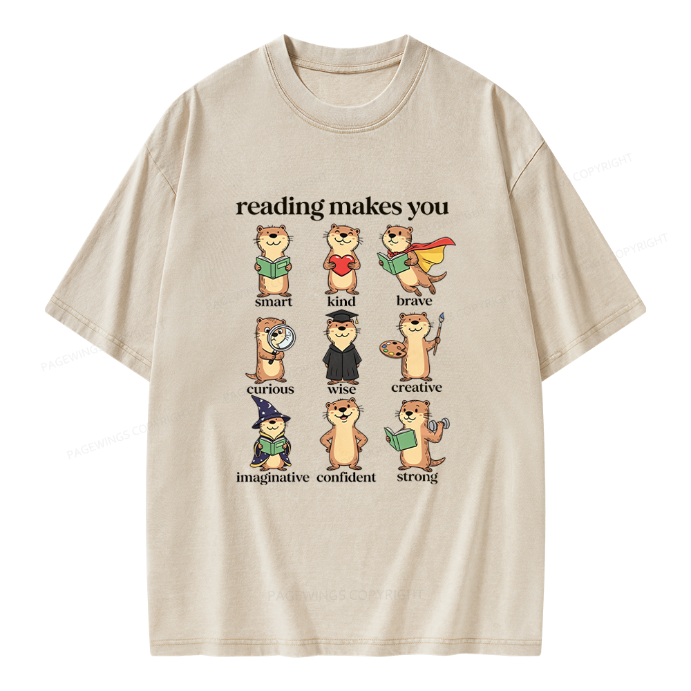 Pagewings Elementary Reading Unisex Washed T-shirt