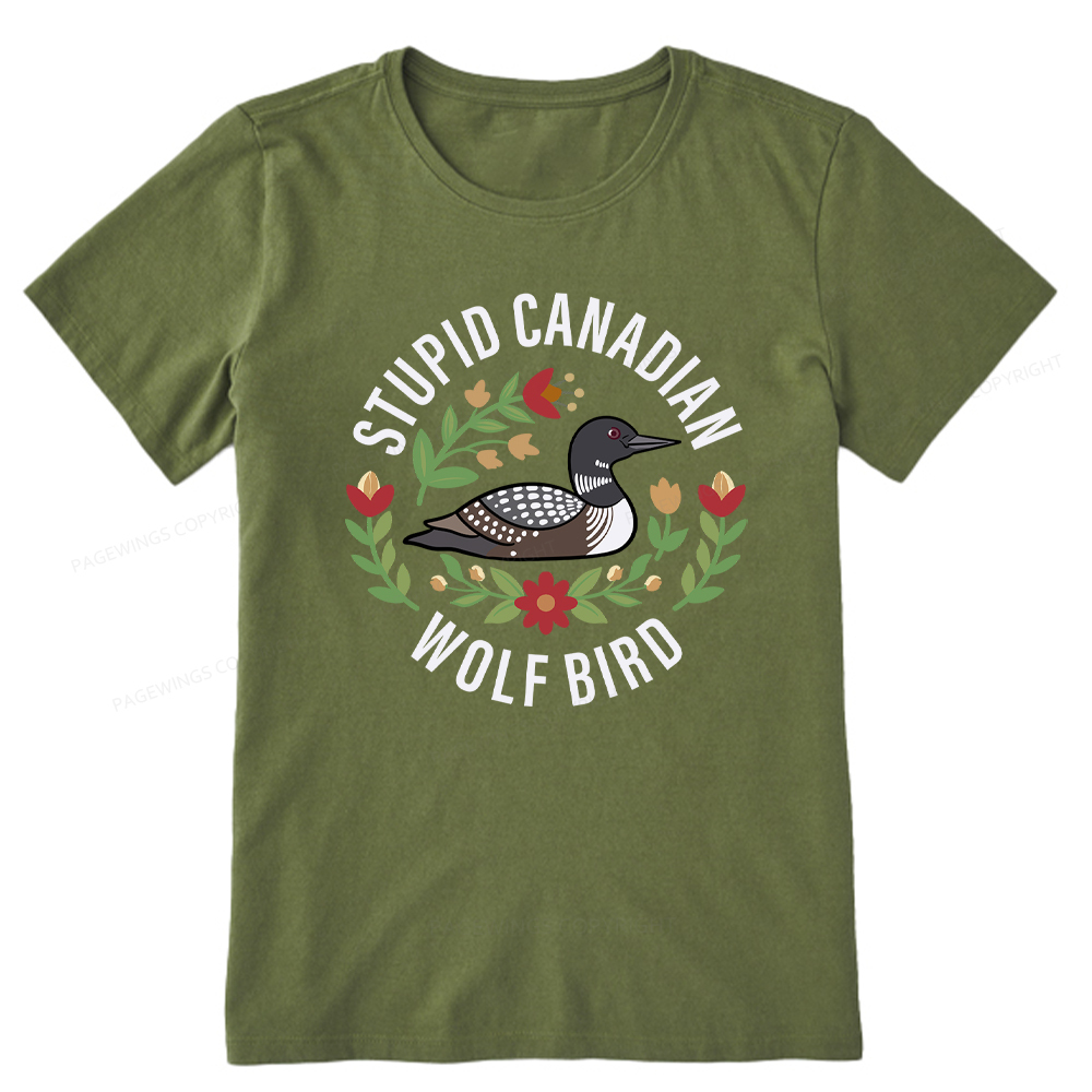 Pagewings Stupid Canadian Wolf Bird Unisex Classic T-shirt
