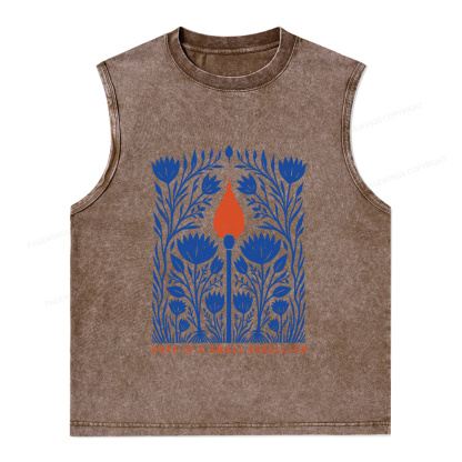 Pagewings Hope Is A Small Rebellion Unisex Washed Tank Top