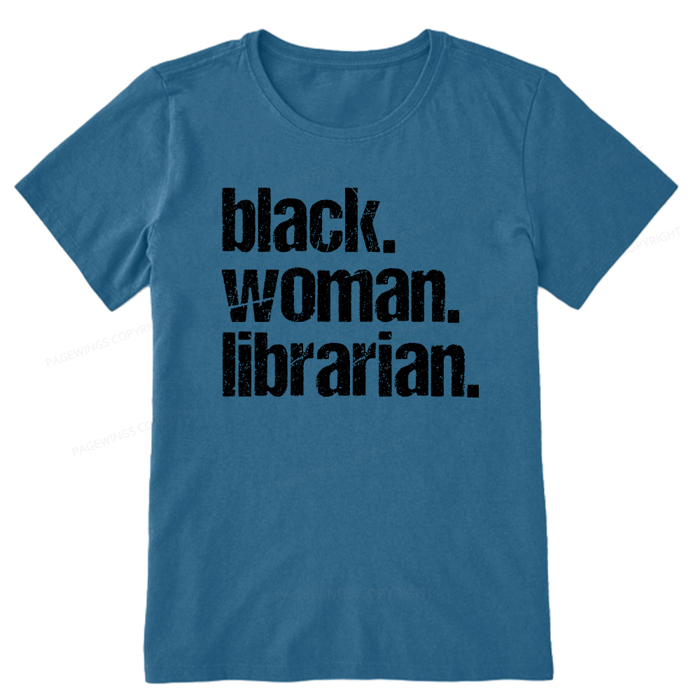 Pagewings Black Woman Librarian Unisex Classic T-shirt