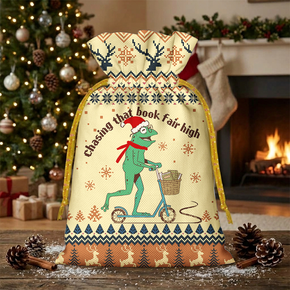 Pagewings Don’t Look For Logic In Breaking That Book Christmas Santa Sack