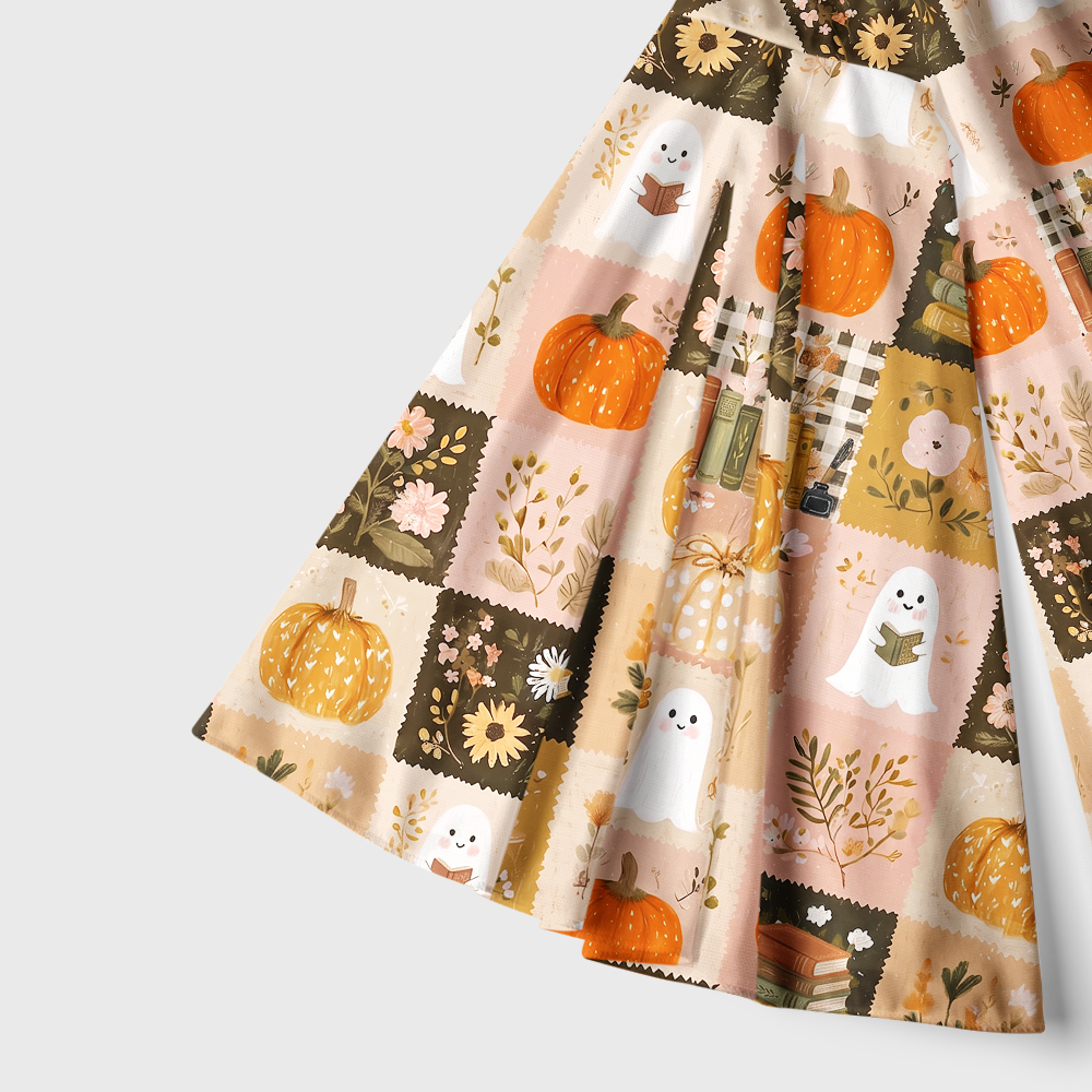 Pagewings Halloween Bookish Bell Sleeve Dress