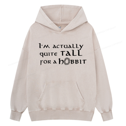 Pagewings I'm Actually Quite Tall Unisex Washed Hoodie