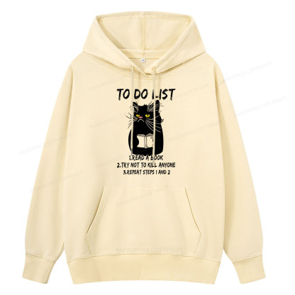 Pagewings Black Cat To Do List Unisex Classic Hoodie