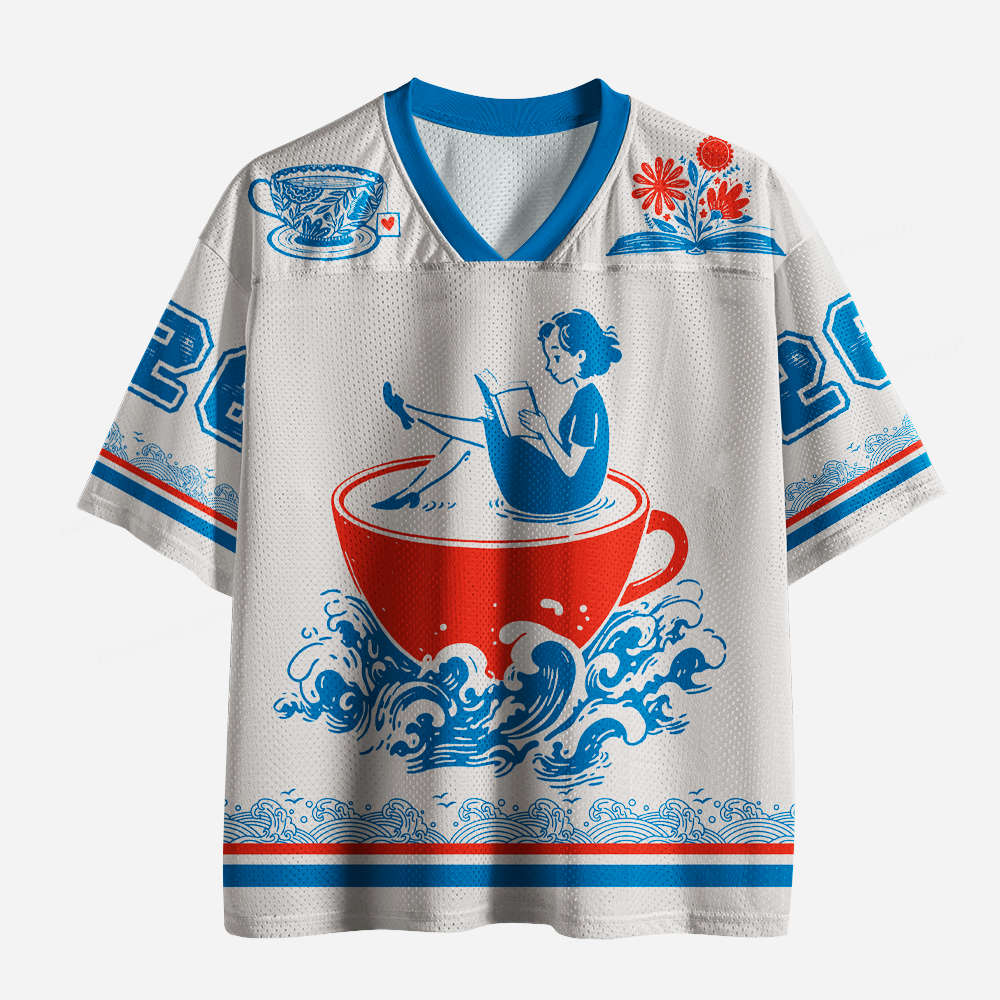 Pagewings Read Books Unisex Mesh Jersey