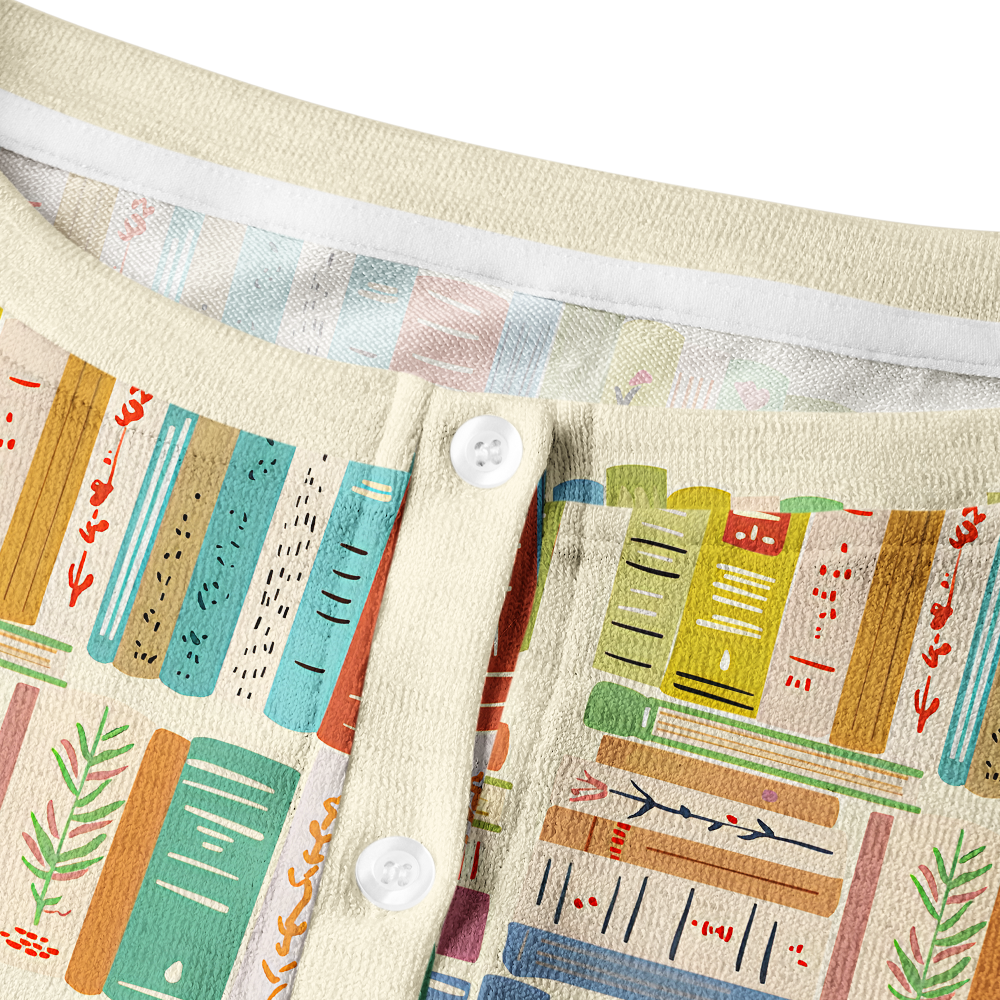 Pagewings Bookish Vibe Crew Neck Cardigan Sweaters