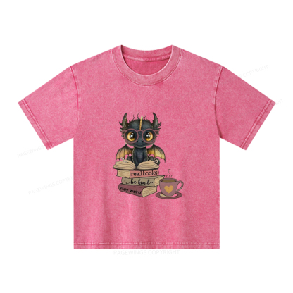 Pagewings Fourth Wing Dargon Unisex Kids Washed T-shirt