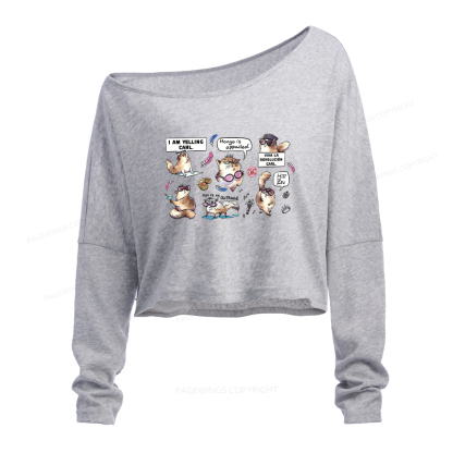 Pagewings Sci Fi Bookish Slouchy Long Sleeve Off Shoulder T-shirt