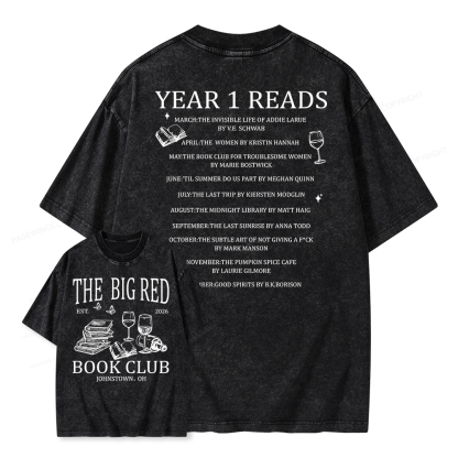Pagewings Personalized Book Club Unisex Washed T-shirt