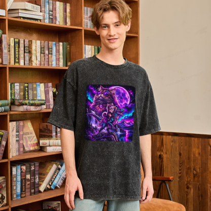 Pagewings Sci Fi Bookish Unisex Washed T-shirt