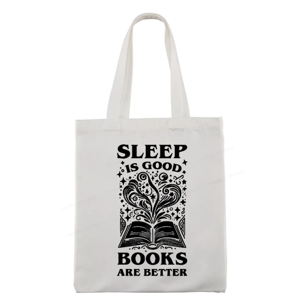 Pagewings Sleep is Good Books are Better Tote Bag