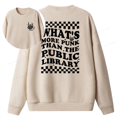 Pagewings Punk The Public Library Unisex Knit Sweatshirt
