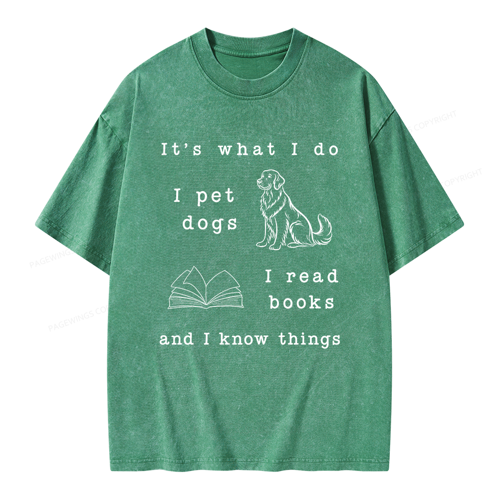 Pagewings I Read Books Unisex Washed T-shirt