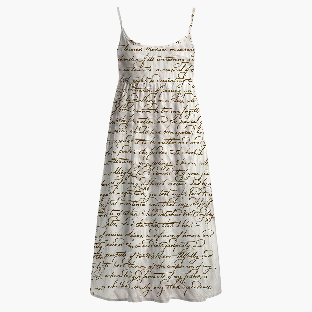 Pagewings Book Lover Printed Spaghetti Strap Midi Sundress