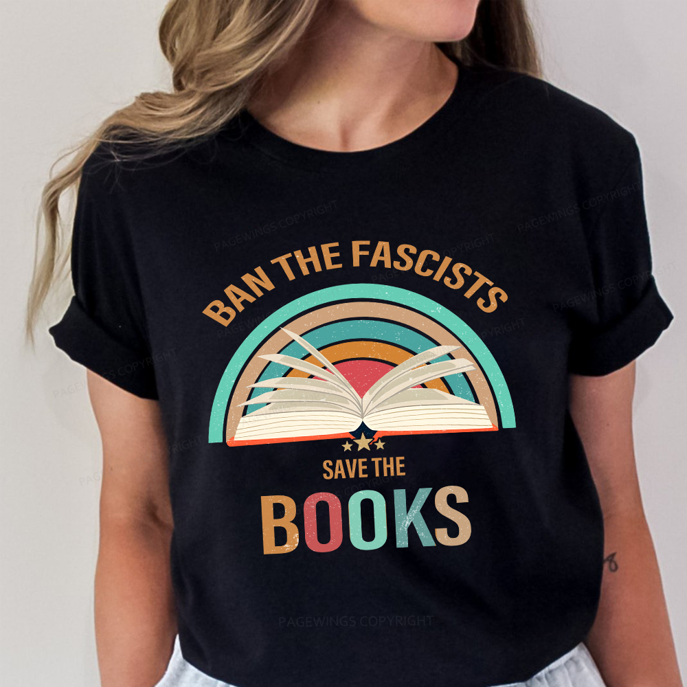 Pagewings Ban The Fascists Save The Books Unisex Classic T-shirt