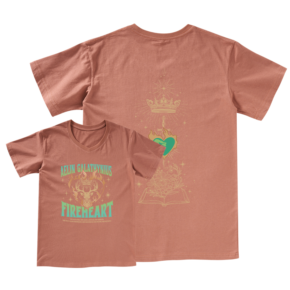 Pagewings Aelin Galathynius Fireheart V-neck T-shirt