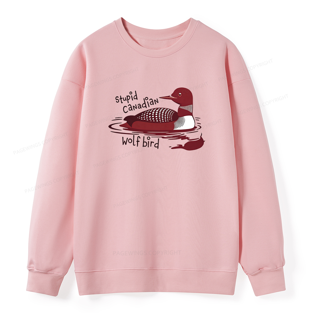 Pagewings Stupid Canadian Wolf Bird Classic Sweatshirt