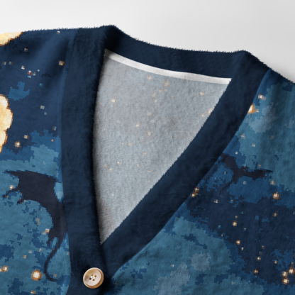 Pagewings Dragons Night Light Knit Unisex Cardigan Sweaters