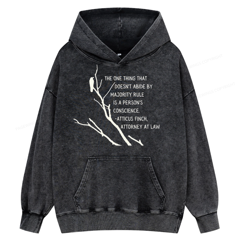Pagewings To Kill a Mockingbird Unisex Washed Hoodie