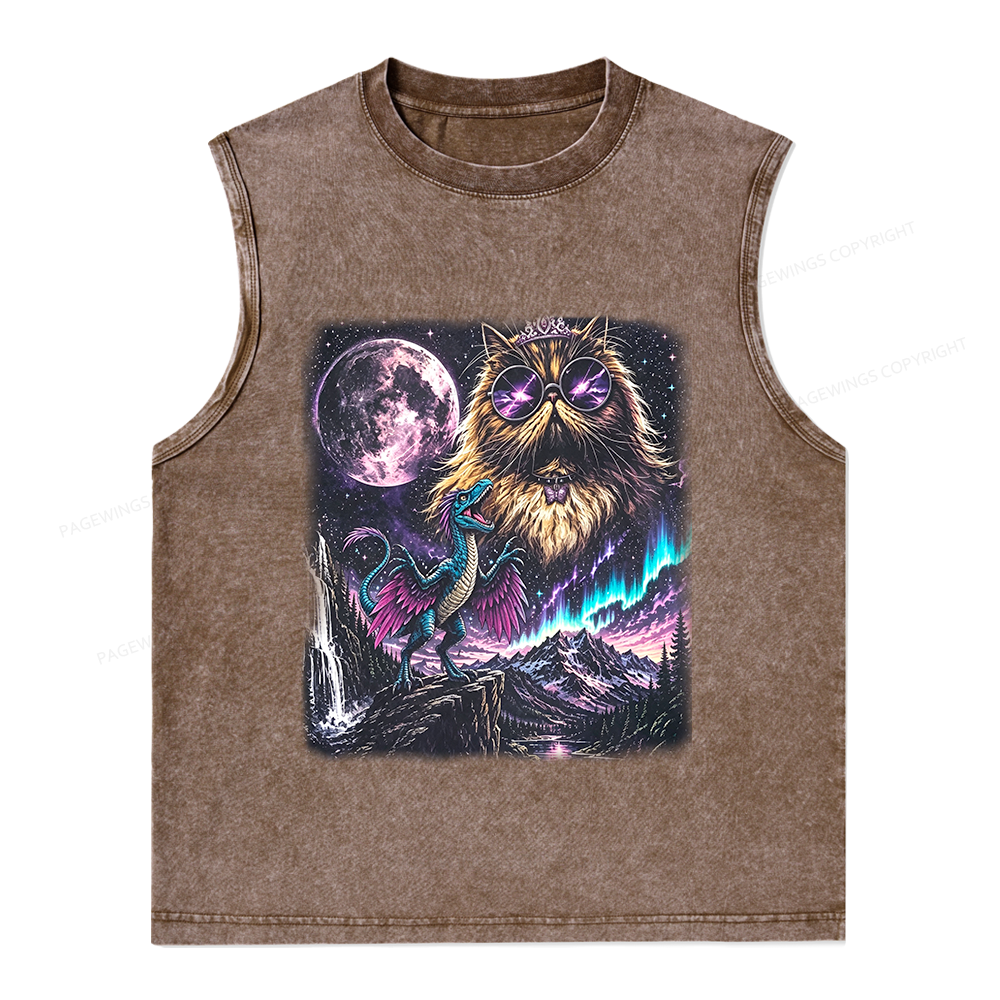 Pagewings Sci Fi Books Lover Unisex Washed Tank Top
