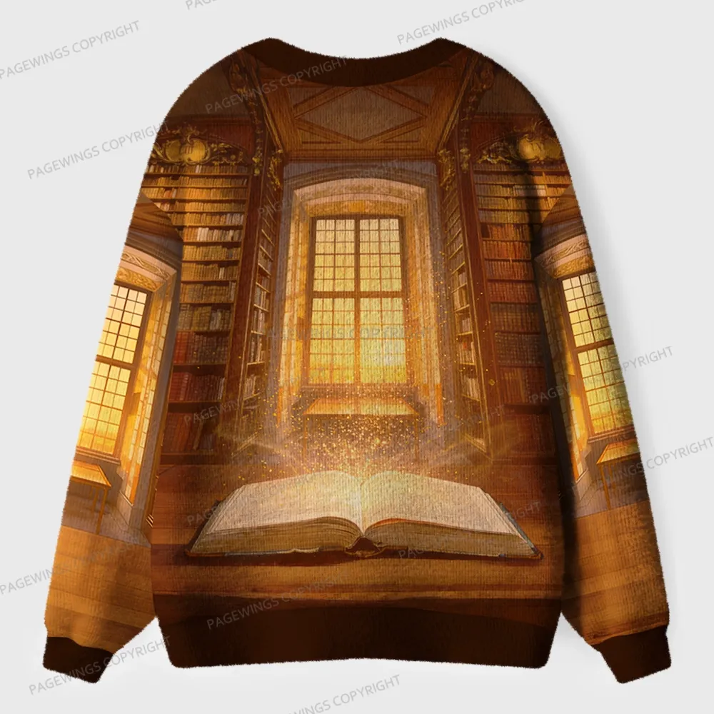 Pagewings Library Unisex Ugly Cardigan Sweaters