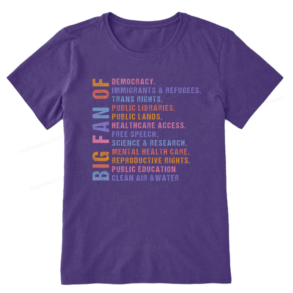 Pagewings Big Fan of Human Rights Unisex Classic T-shirt