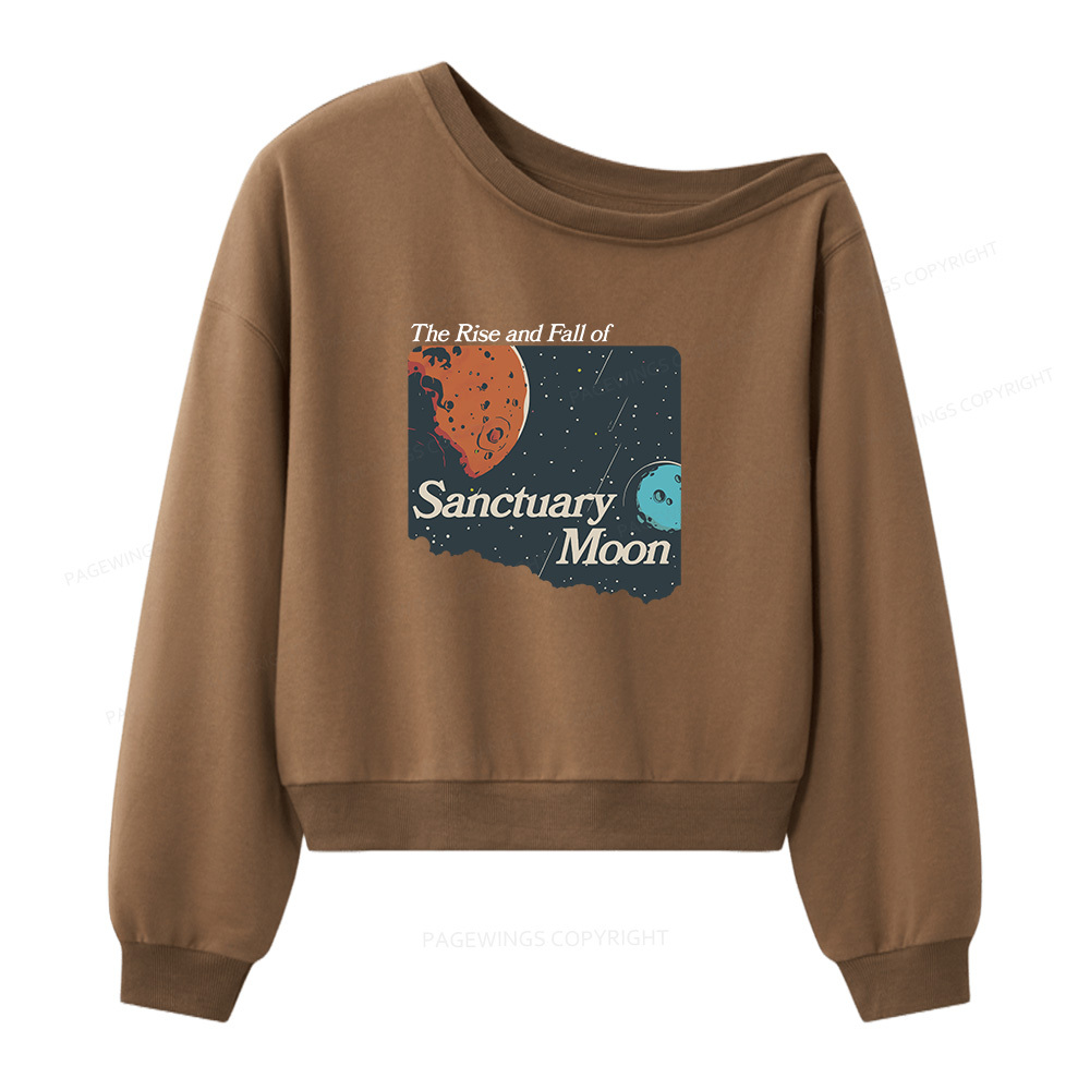 Pagewings Sanctuary Moon Women Off  Shoulder Sweatshirt