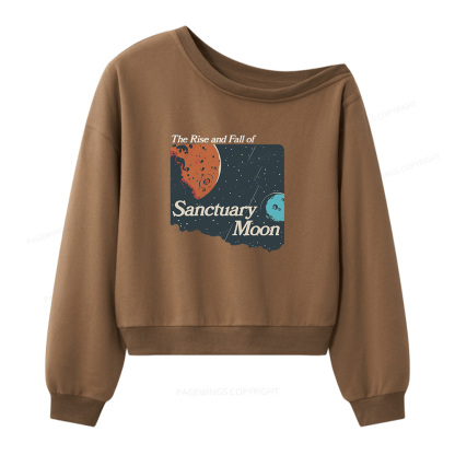 Pagewings Sanctuary Moon Women Off  Shoulder Sweatshirt