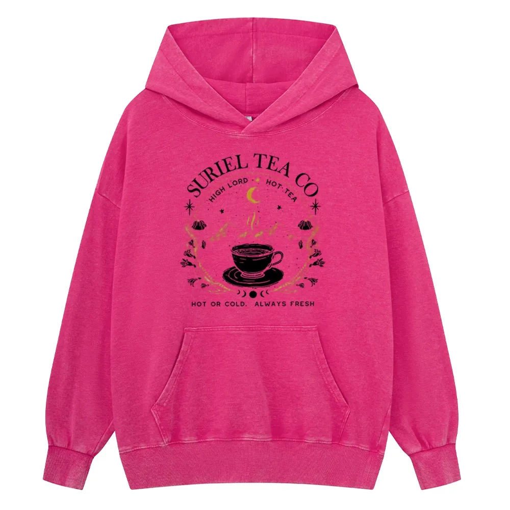 Pagewings Suriel Tea Co Unisex Washed Hoodie